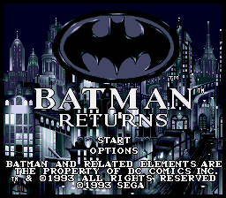 Заставка игры Batman Returns